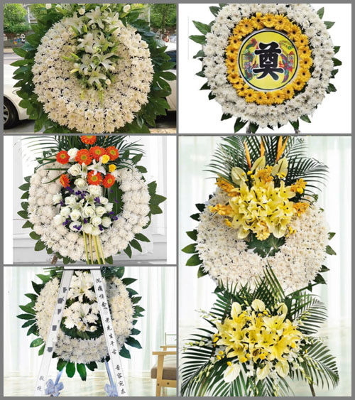 湖北孝感市云梦县清明河乡王大份村花圈速递